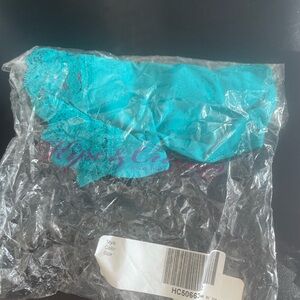 Elegant Lace Trim Panties - Turquoise